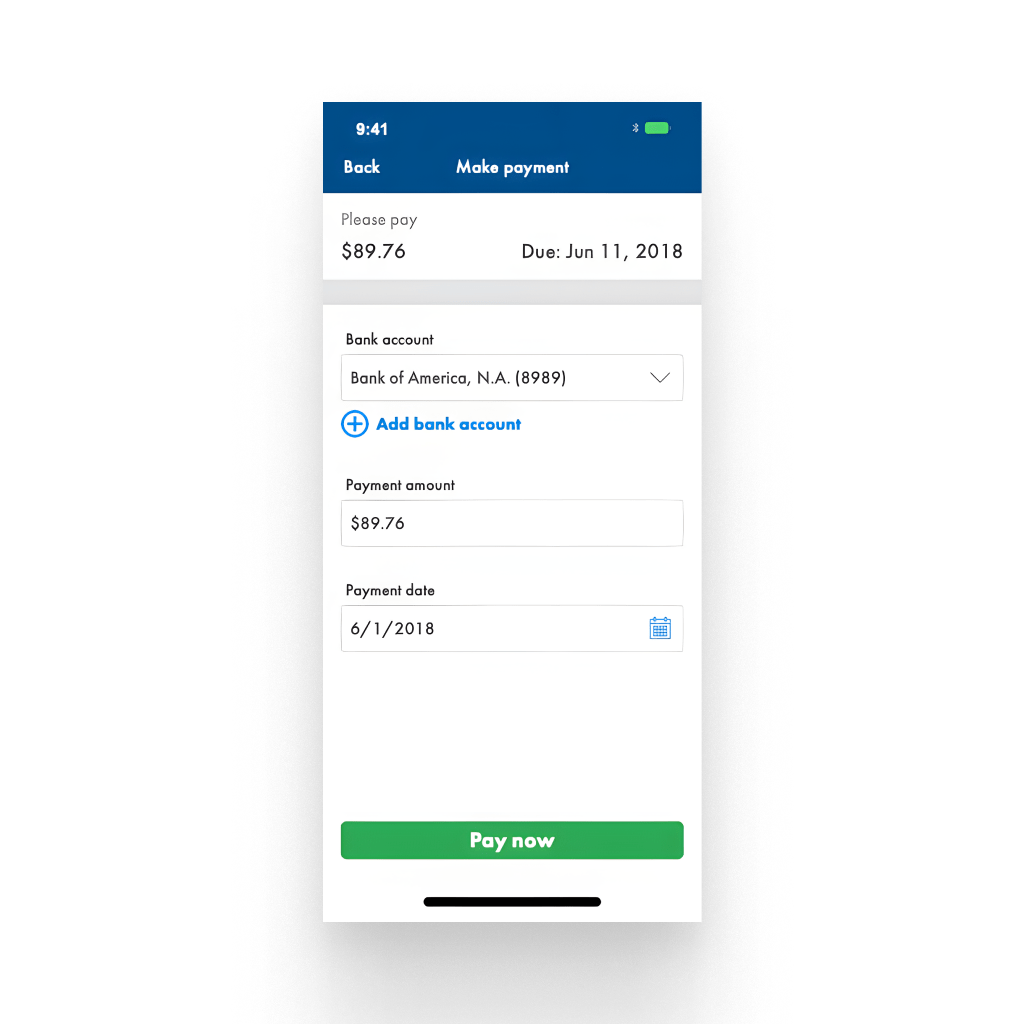 An example of the SRP Power App's Make Payment form